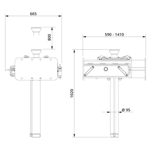 15 Tonne Air Hydraulic Single Ram Pit Jack - GD150-1 - Image 2